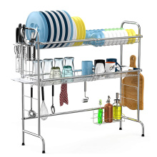 Yuming Factory 2 tier dish rack kitchen organizer dish drying rack over kitchen sink counter top storage holders & racks